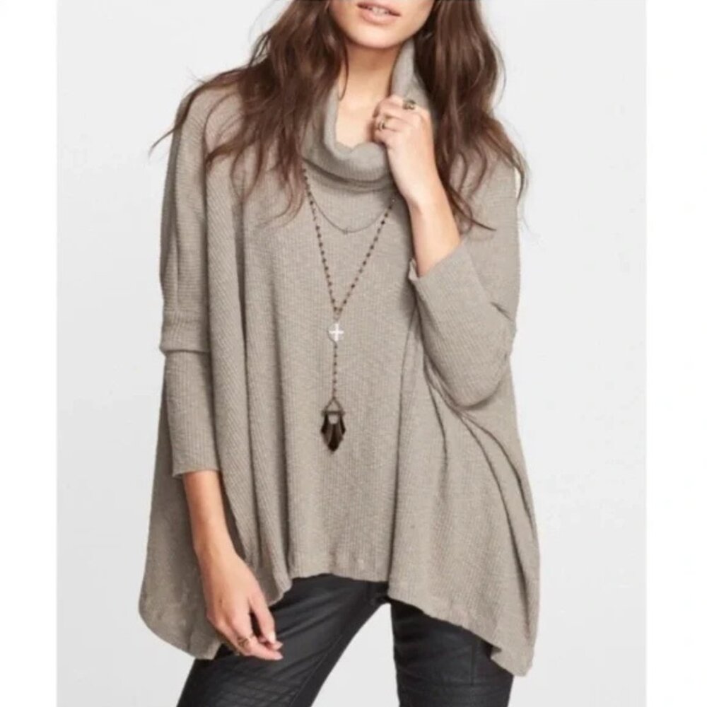 Free People World Traveler Open Back Top in Tan